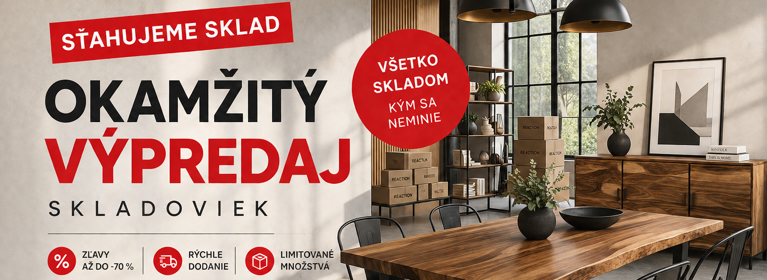 výpredaj nábytku zo skladu